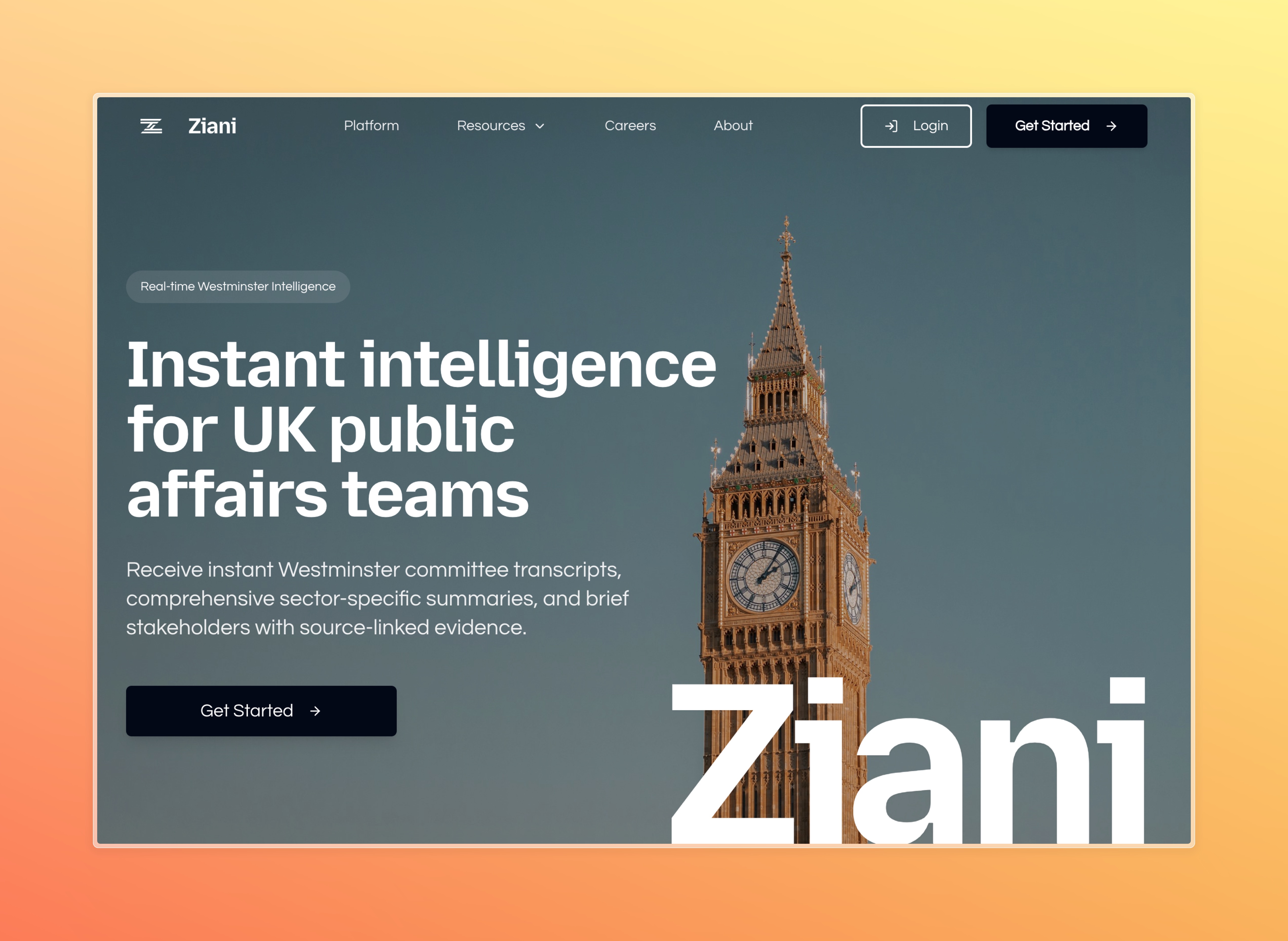 Ziani.ai Screenshot